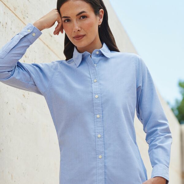 Women's classic long sleeved Oxford shirt Thumbnail